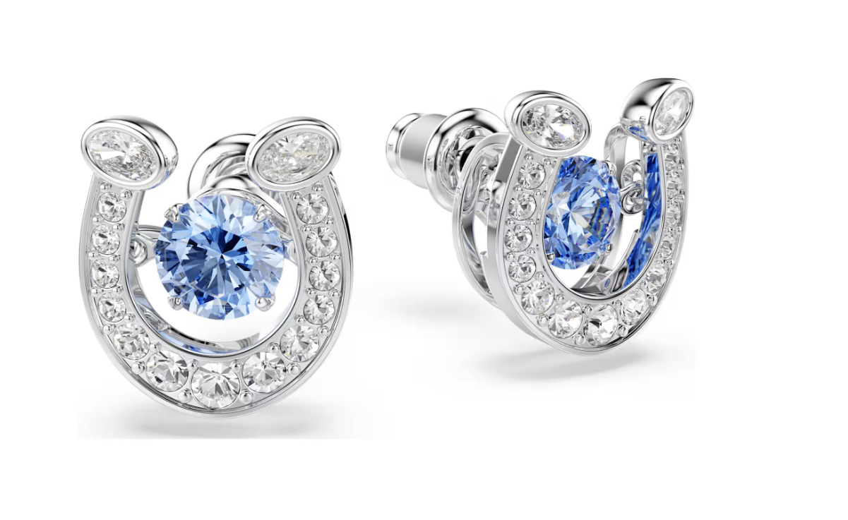 Swarovski 5746563 Orecchini a lobo Symbolica Pavé Ferro Di Cavallo Blu SW004142