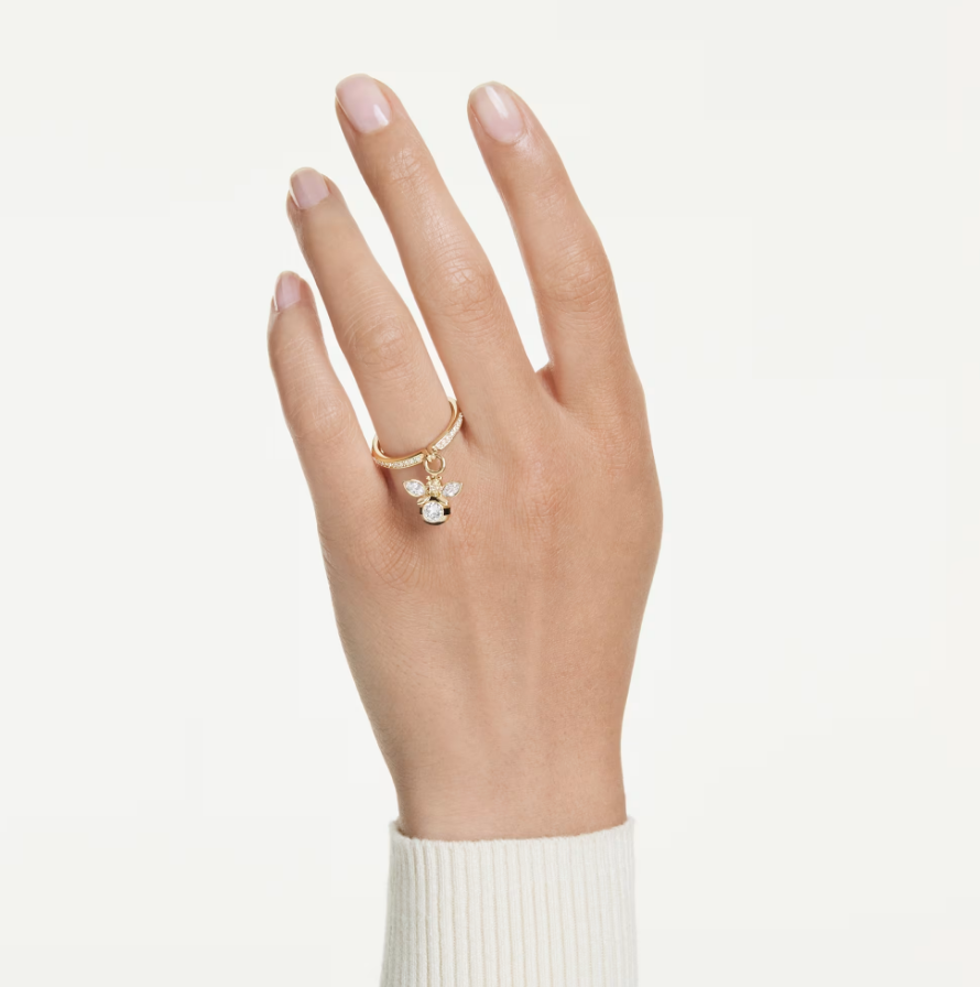 Swarovski 5748153 Ring mit Idyllia Bienenmotiv, mehrfarbig, Größe 55-60 SW004151