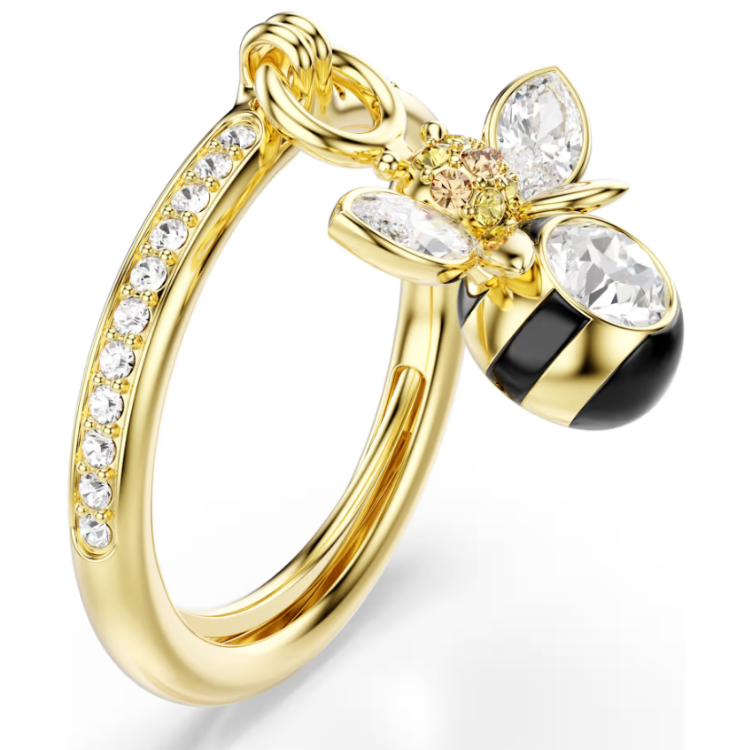 Swarovski 5748153 Ring mit Idyllia Bienenmotiv, mehrfarbig, Größe 55-60 SW004151