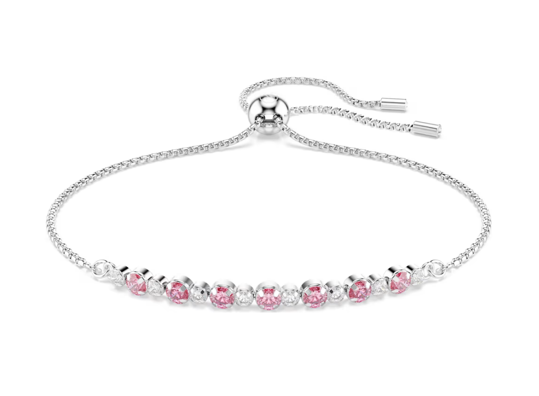 Swarovski 5763042 Braccialetto Matrix Taglio Round, Rosa SW004337