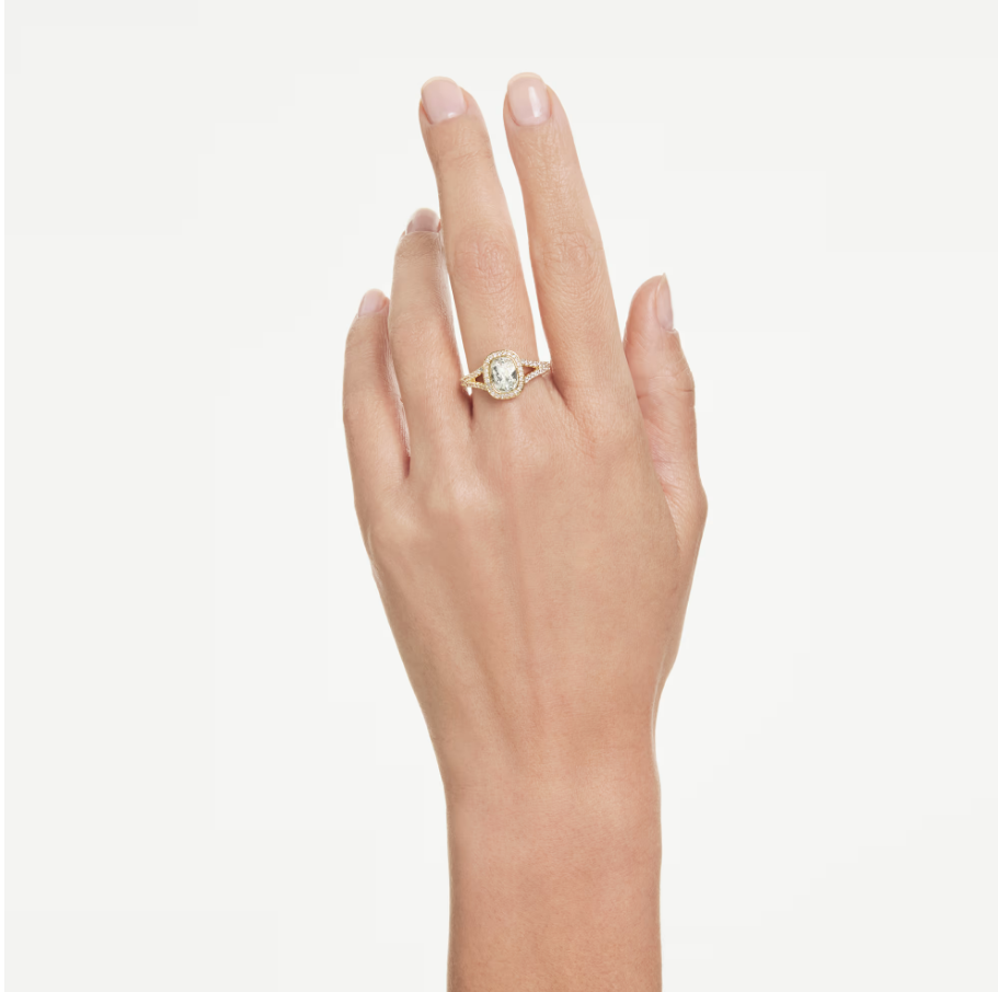 Swarovski 5762629 Ring Una Angelic weiß, 18K vergoldet Größe 50 SW004590