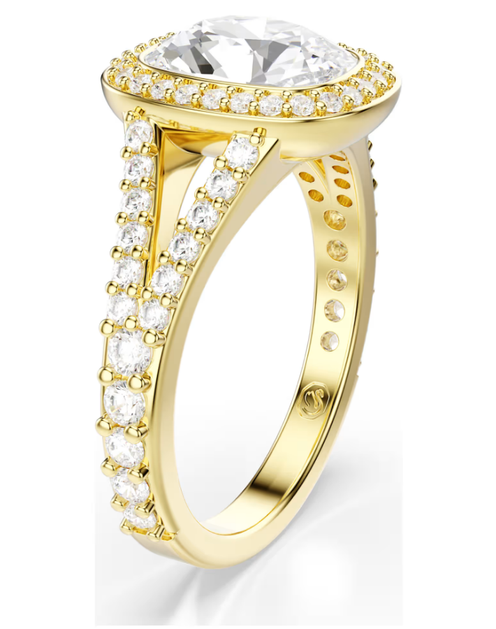 Swarovski 5762629 Ring Una Angelic weiß, 18K vergoldet Größe 50 SW004590