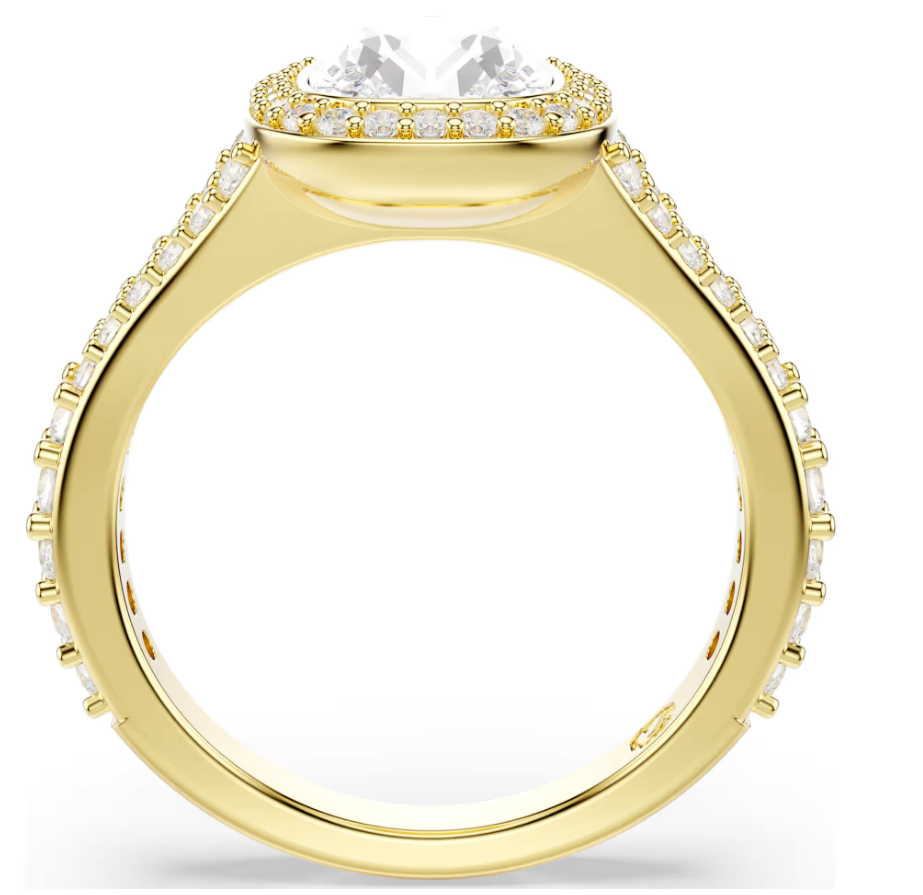 Swarovski 5762629 Ring Una Angelic weiß, 18K vergoldet Größe 50 SW004590
