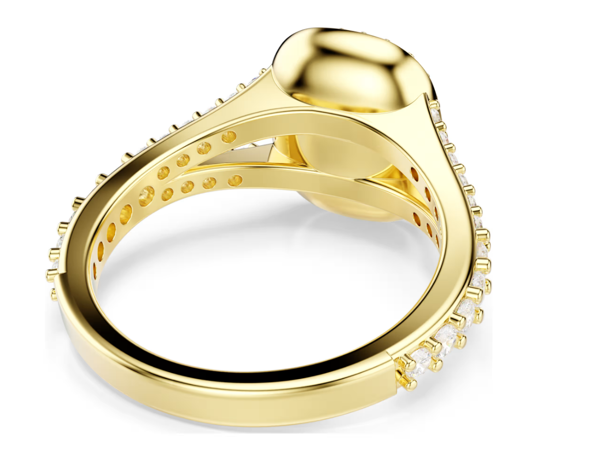 Swarovski 5762629 Ring Una Angelic weiß, 18K vergoldet Größe 50 SW004590