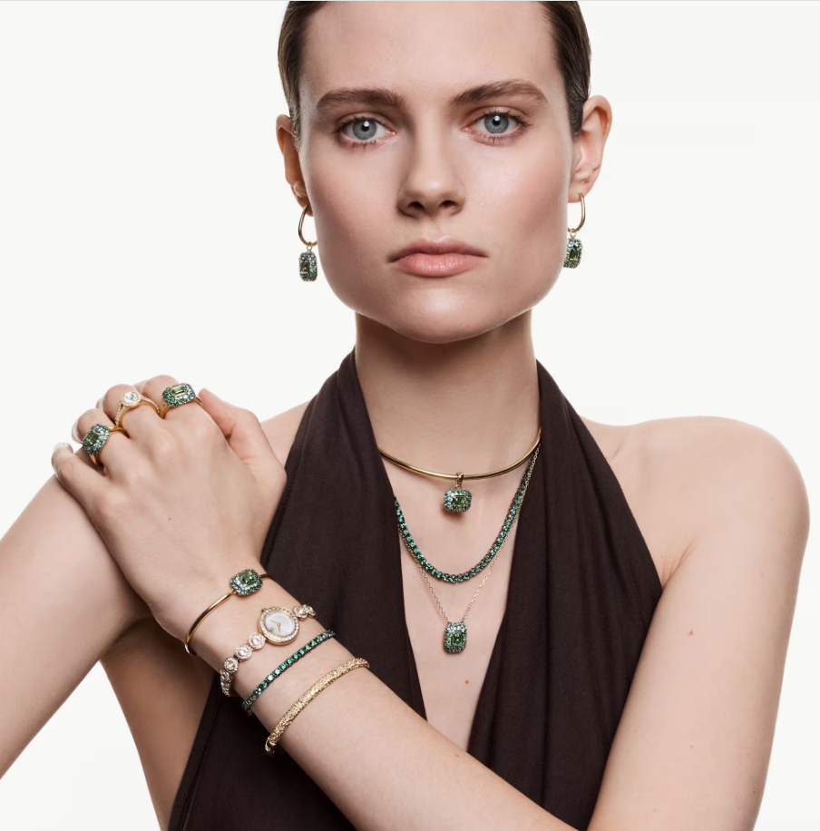 Swarovski 5762629 Ring Una Angelic weiß, 18K vergoldet Größe 50 SW004590