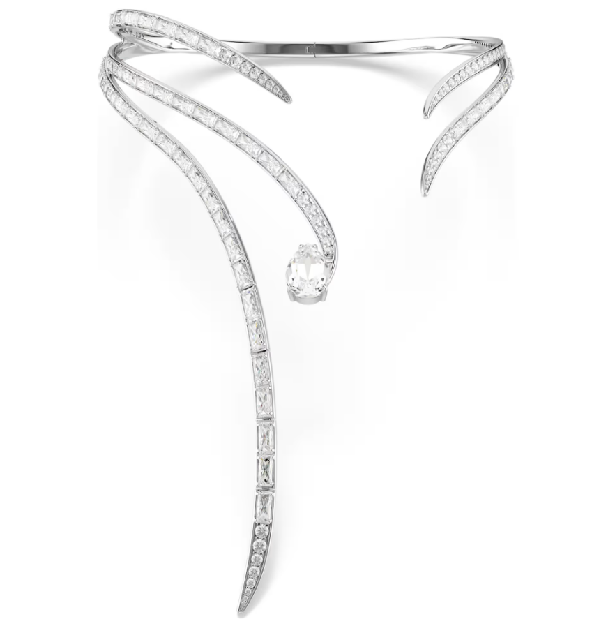 Swarovski 5762523 Collana Vienna Bianca, Placcato rodio Taglia S SW004586