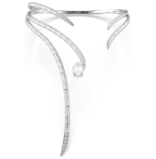 Swarovski 5762523 Collana Vienna Bianca, Placcato rodio Taglia S SW004586