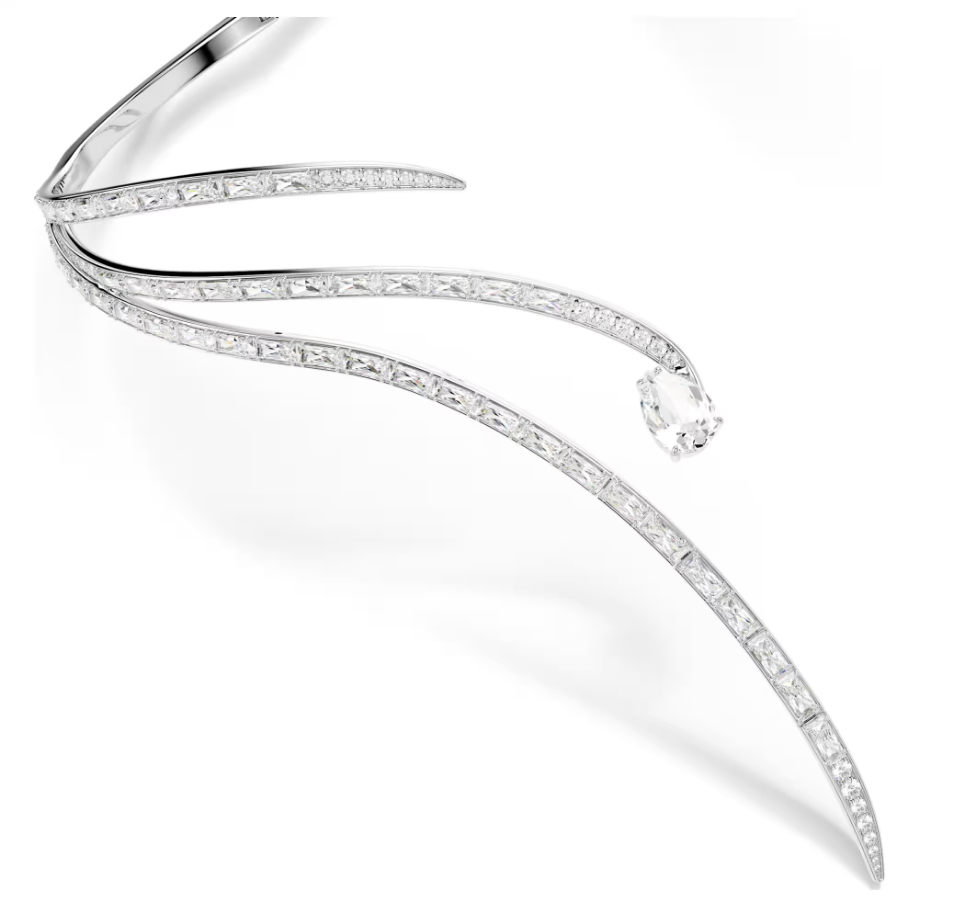Swarovski 5762523 Collana Vienna Bianca, Placcato rodio Taglia S SW004586