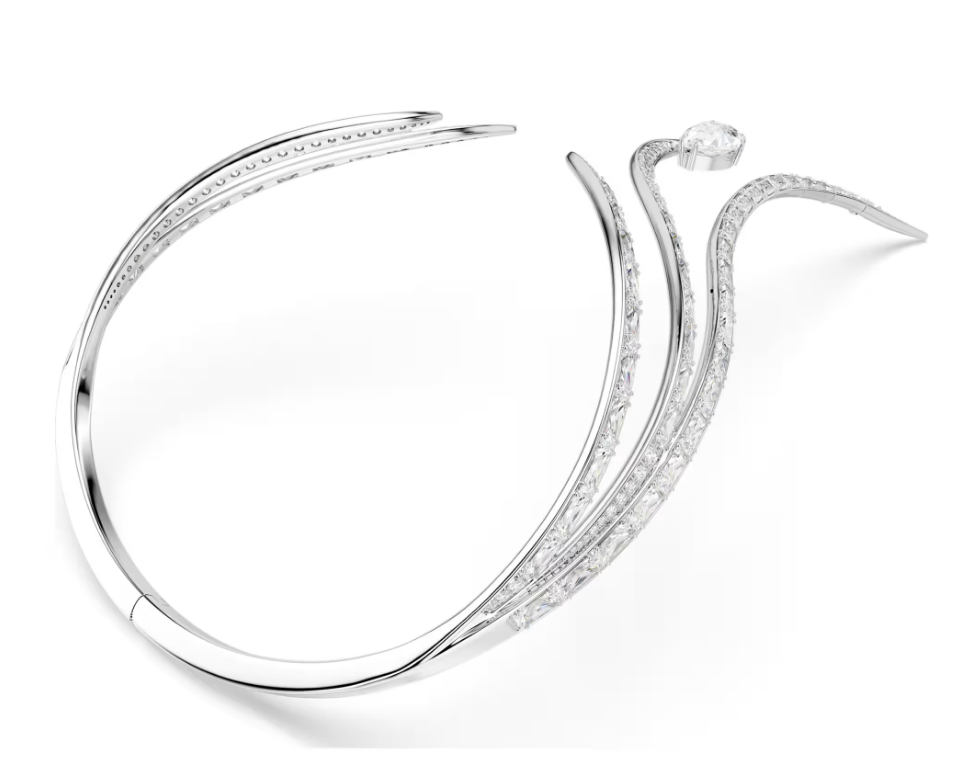 Swarovski 5762523 Collana Vienna Bianca, Placcato rodio Taglia S SW004586