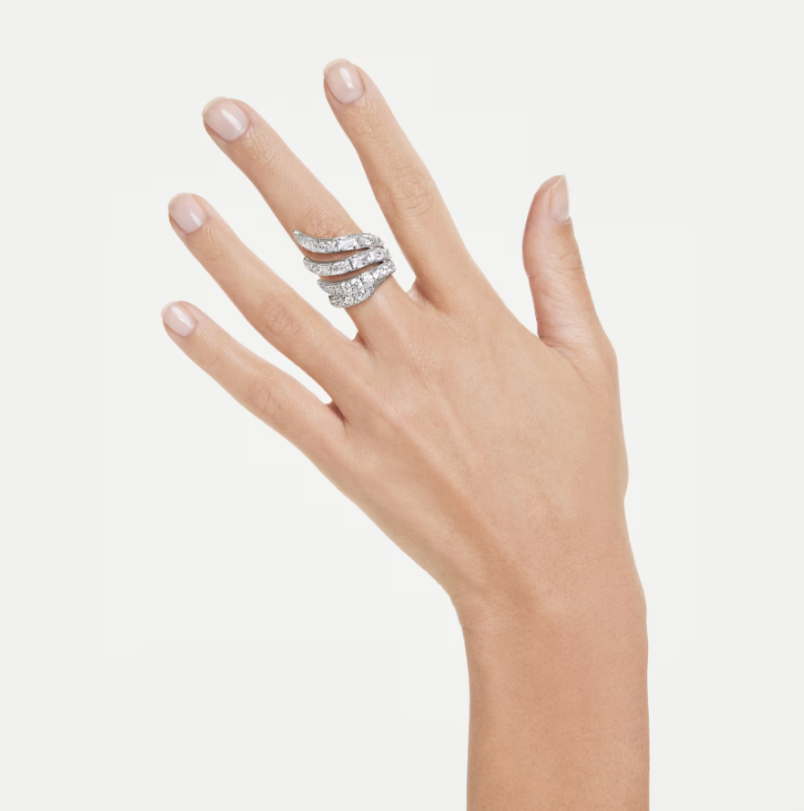 Swarovski 5762207 Anello cocktail Vienna Cigno Bianco Taglia 55-60 SW004585