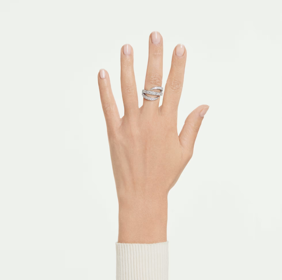Swarovski 5762204 Anello Vienna Cigno, Bianco Taglia 50-55 SW004582