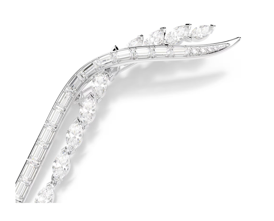 Swarovski 5761004 Spilla Mesmera Bianca Placcato rodio SW004576