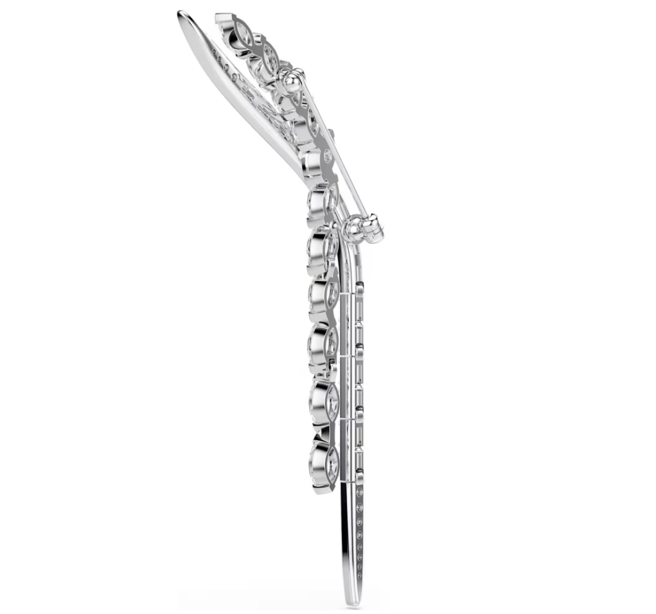 Swarovski 5761004 Spilla Mesmera Bianca Placcato rodio SW004576