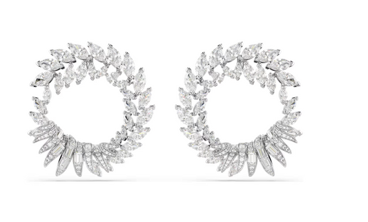 Swarovski 5760966 Orecchini a cerchio Mesmera Bianchi Placcato rodio SW004575