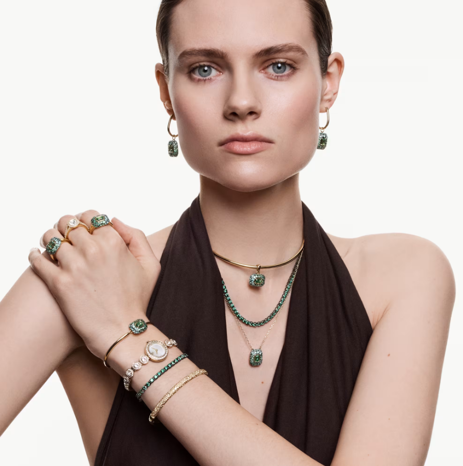 Swarovski 5760763 Girocollo Sublima Verde Finitura oro 18K SW004574