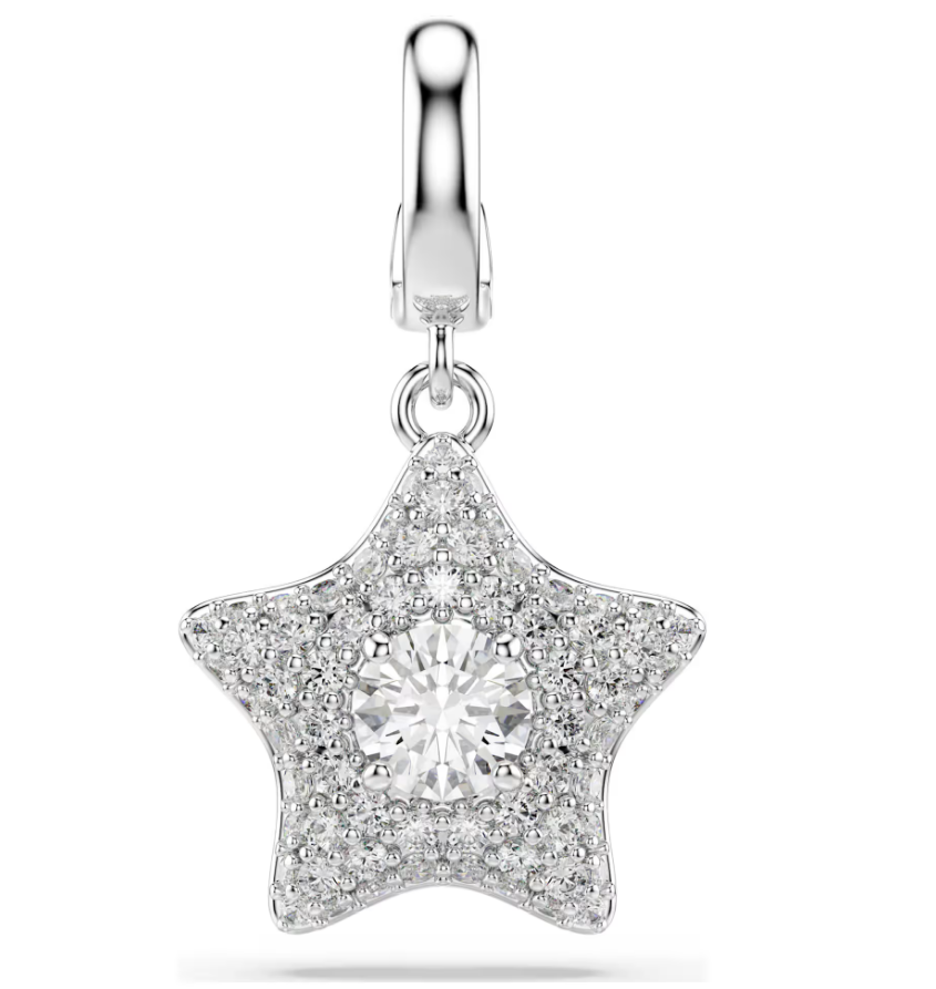 Swarovski 5760562 Charm Sublima Stella, Bianco Placcato rodio SW004571