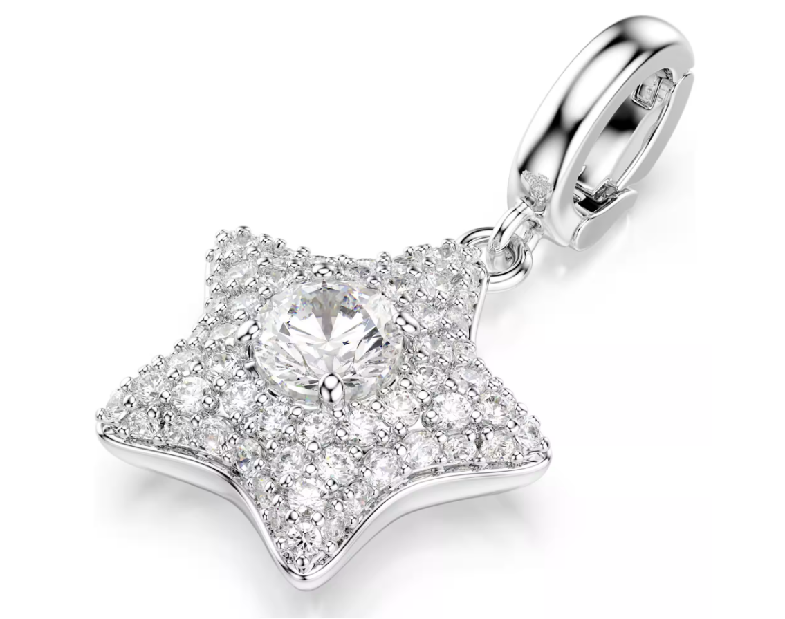 Swarovski 5760562 Charm Sublima Stella, Bianco Placcato rodio SW004571