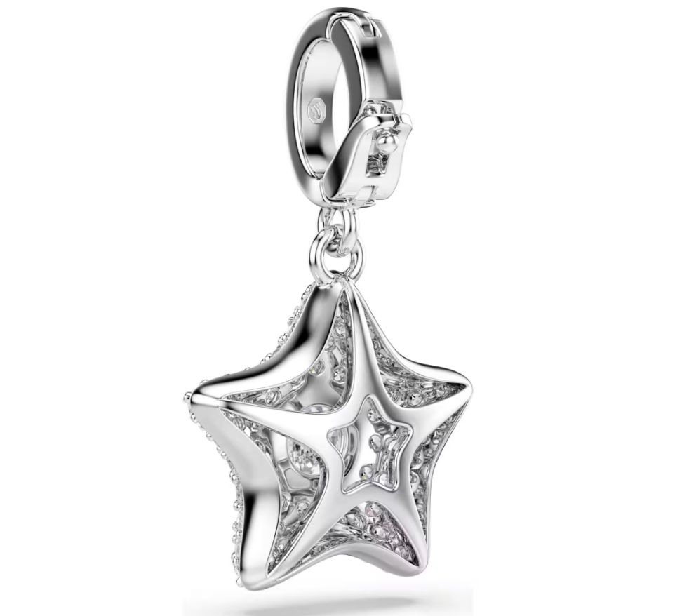 Swarovski 5760562 Charm Sublima Stella, Bianco Placcato rodio SW004571
