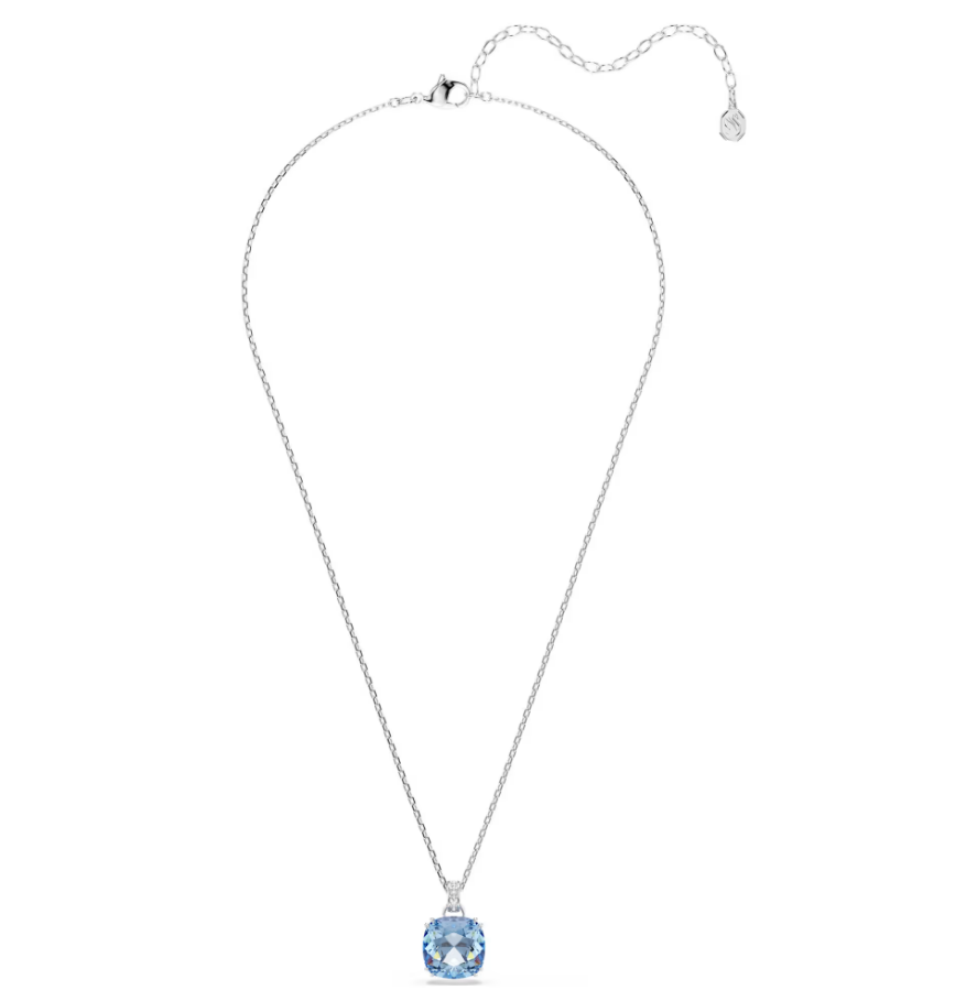 Swarovski 5760057 Pendente Millenia Taglio Cushion, Blu Placcato rodio SW004567