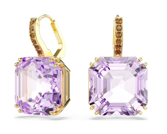 Swarovski 5759990 Orecchini pendenti Millenia Taglio squadrato, Viola SW004565