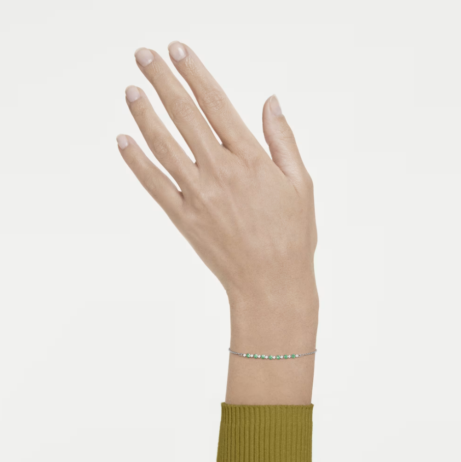 Swarovski 5758987 Braccialetto Matrix Taglio Round Verde SW004334