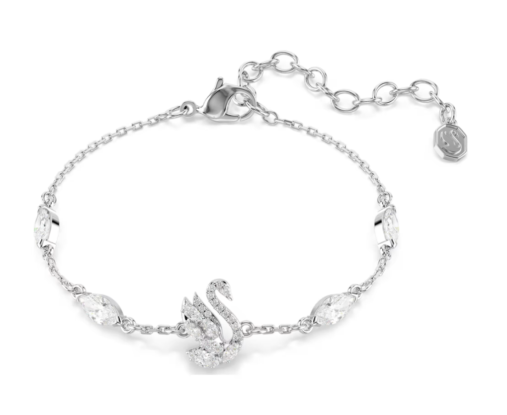 Swarovski 5758682 Braccialetto Swan Taglio misto, Cigno Bianco SW004557
