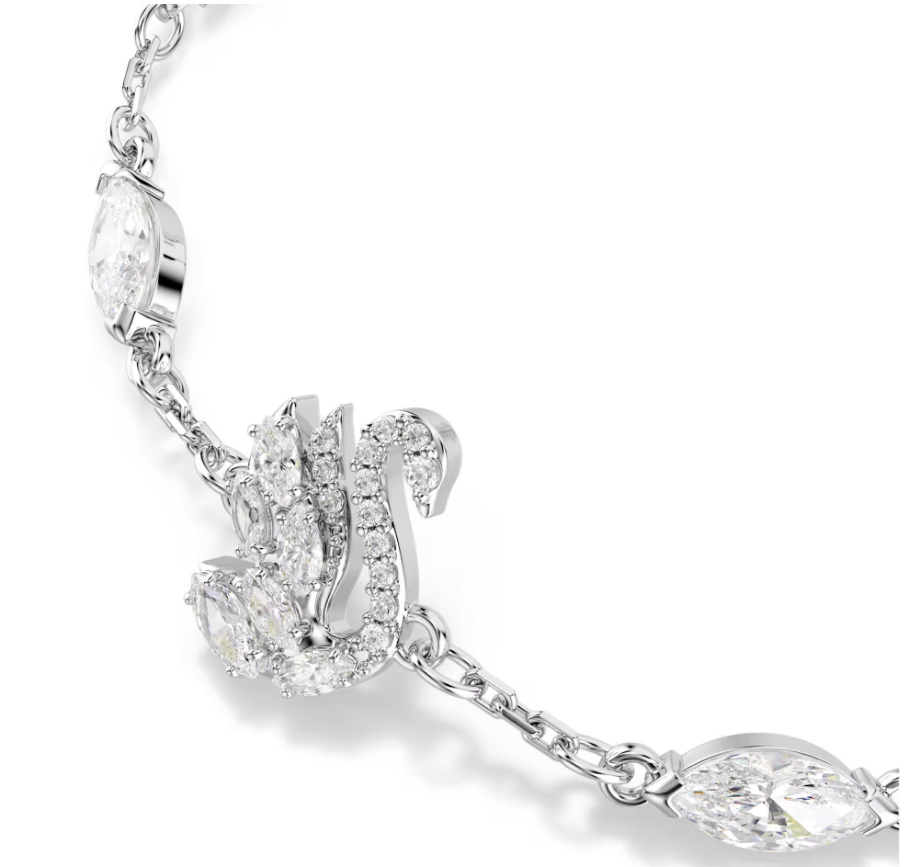 Swarovski 5758682 Braccialetto Swan Taglio misto, Cigno Bianco SW004557
