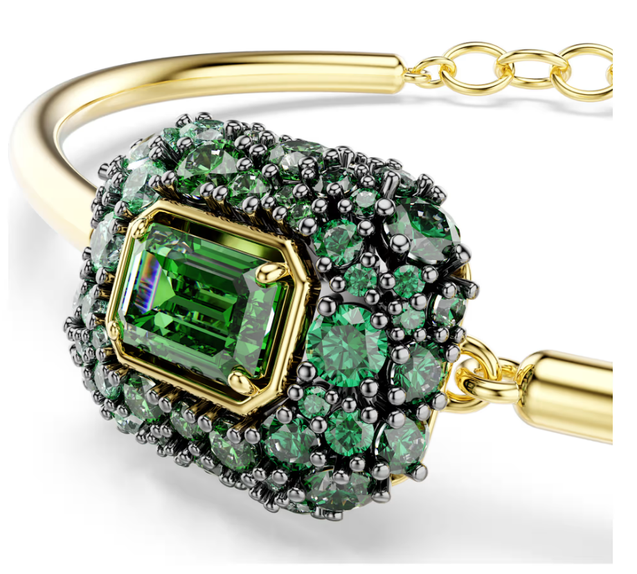 Swarovski 5758457 Bracciale rigido Sublima Taglio ottagonale Verde SW004551