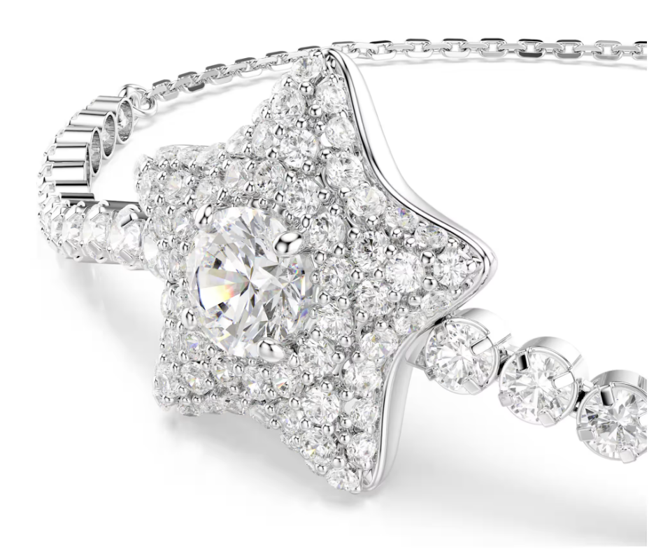 Swarovski 5758392 Braccialetto Sublima Taglio Round Stella Bianco SW004549