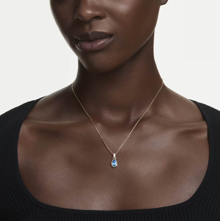 Swarovski 5757786 Pendente Chroma Taglio Pear, Blu SW004321