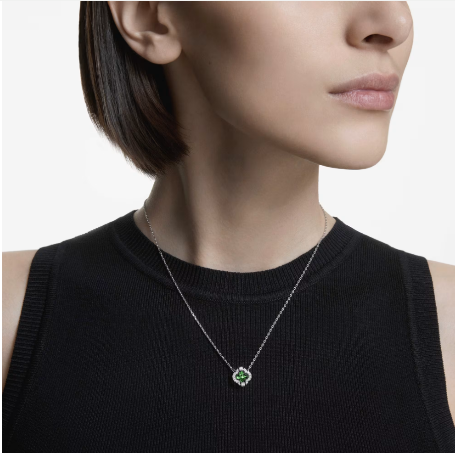 Swarovski 5757785 Pendente Una Angelic Taglio misto Verde Placcato rodio SW004320