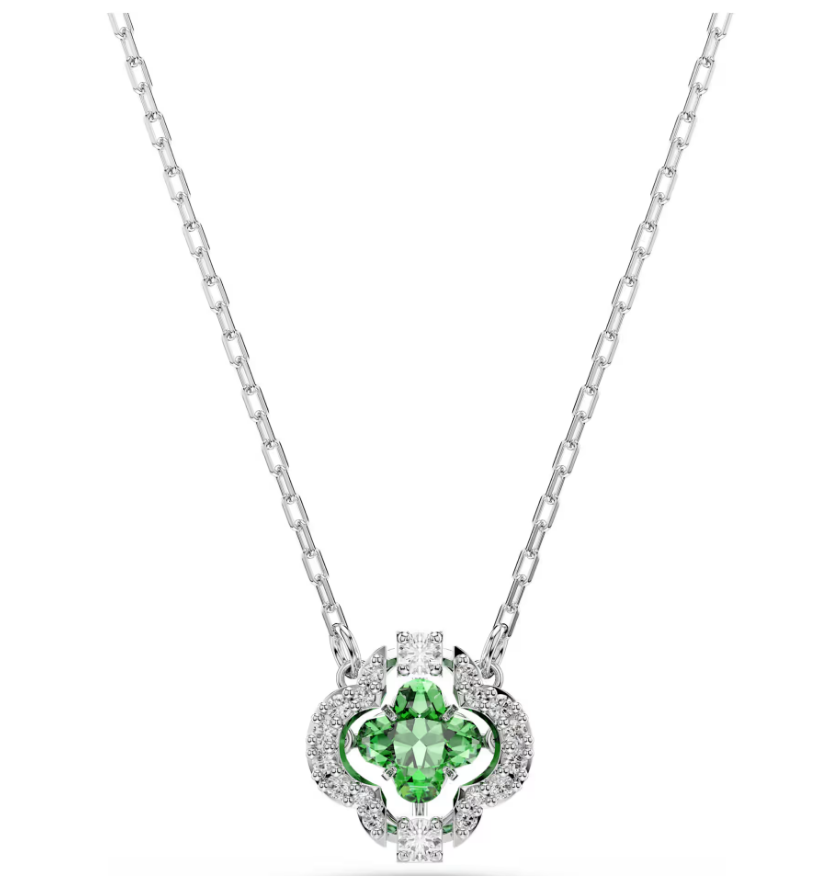 Swarovski 5757785 Pendente Una Angelic Taglio misto Verde Placcato rodio SW004320