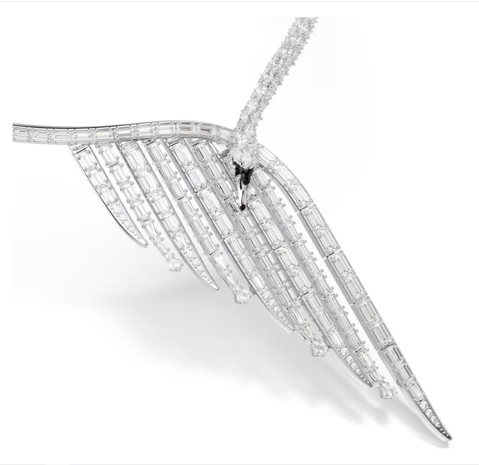 Swarovski 5757502 Collana Vienna Taglio misto Cigno Bianca Placcato rodio SW004541