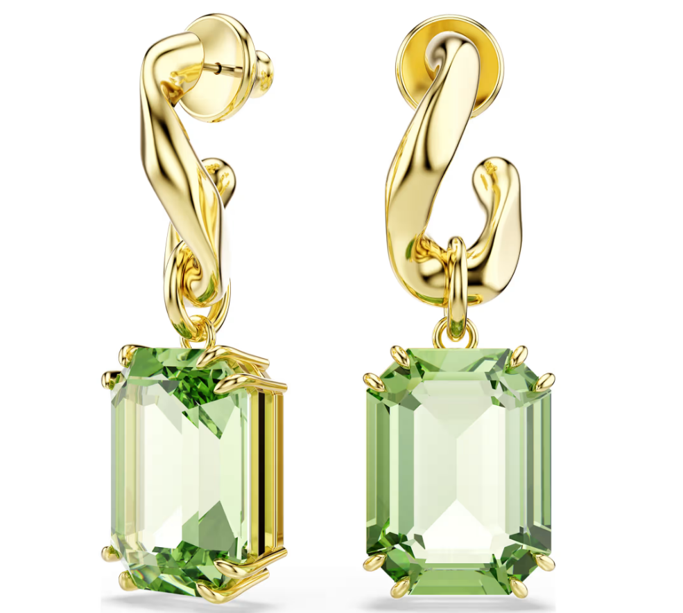Swarovski 5756151 Orecchini pendenti Millenia Taglio ottagonale, Verdi SW004540