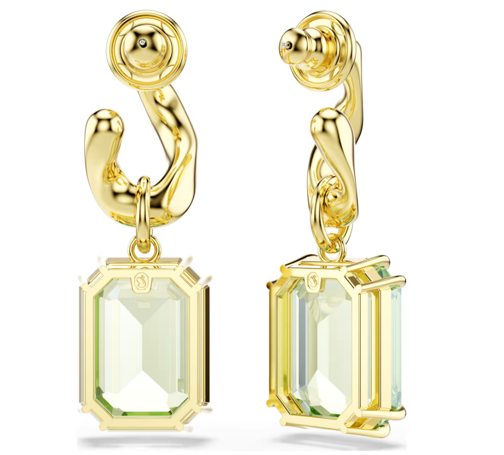 Swarovski 5756151 Orecchini pendenti Millenia Taglio ottagonale, Verdi SW004540