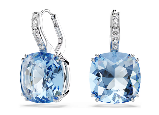 Swarovski 5756150 Orecchini pendenti Millenia Taglio Cushion, Blu SW004539