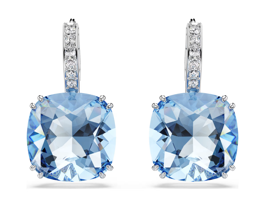 Swarovski 5756150 Orecchini pendenti Millenia Taglio Cushion, Blu SW004539