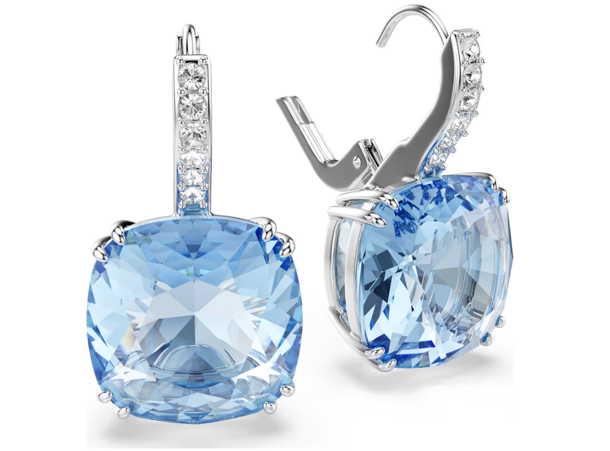 Swarovski 5756150 Orecchini pendenti Millenia Taglio Cushion, Blu SW004539