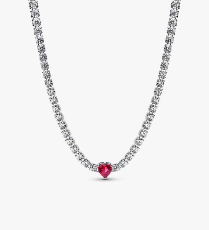 Pandora Collana Choker Cuore Rosso