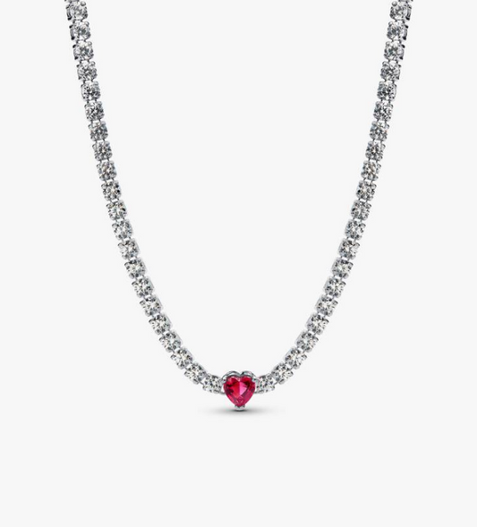Pandora Collana Choker Cuore Rosso