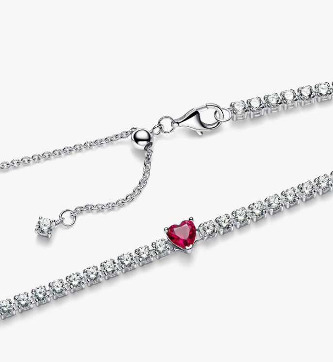 Pandora Collana Choker Cuore Rosso
