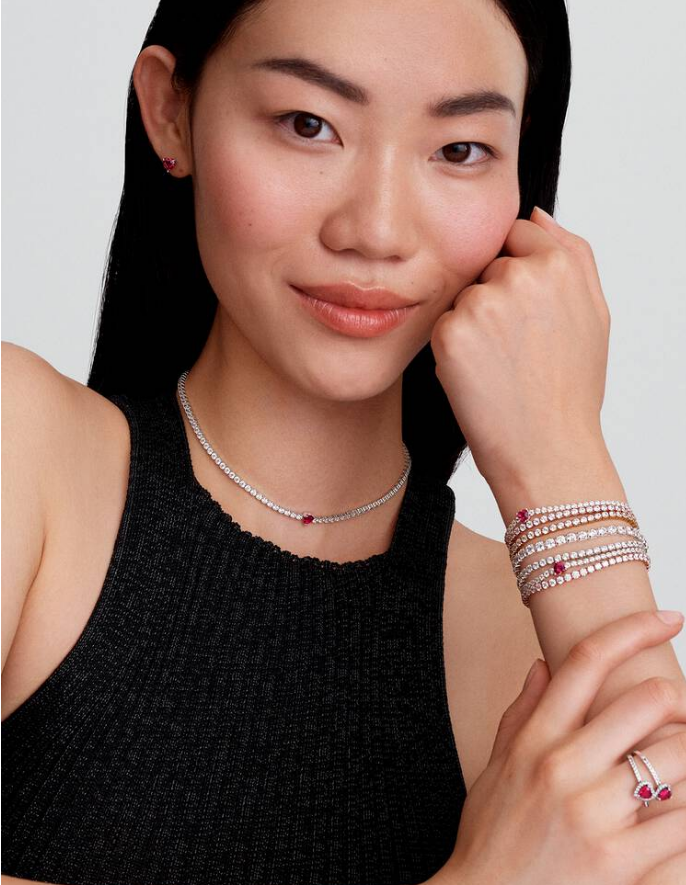 Pandora Collana Choker Cuore Rosso