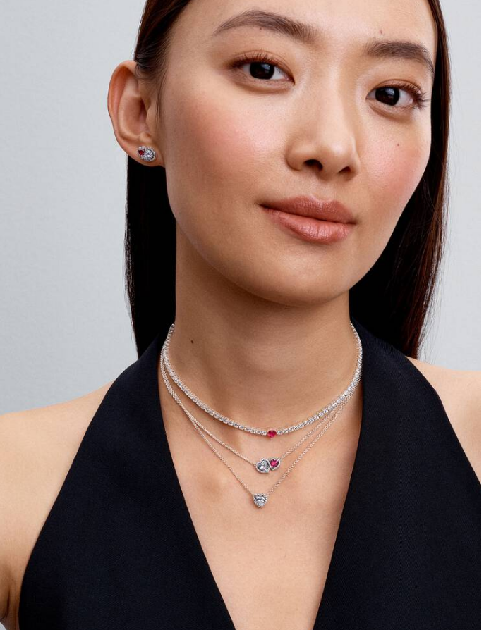 Pandora Collana Choker Cuore Rosso