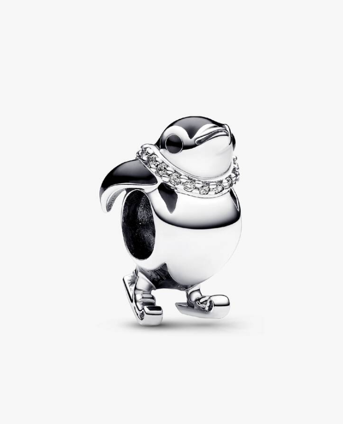 Pandora Charm Pinguino che scia