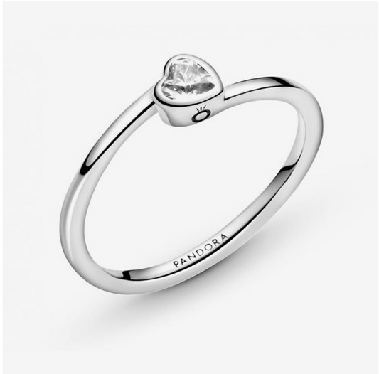 Pandora  Anello Cuore Inclinato