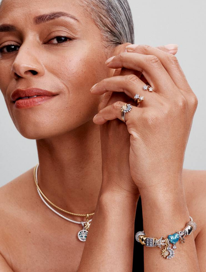 Pandora Anello Luna Pietre Blu
