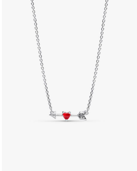 Pandora Collana Freccia e cuore in vetro di Murano