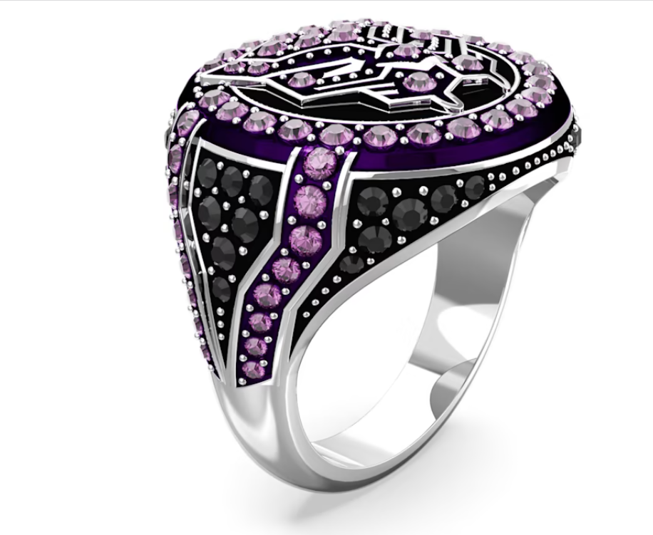 Swarovski 5663350 Ring Rhodiniert Marvel Black Panther Schwarz Lila Größe 58