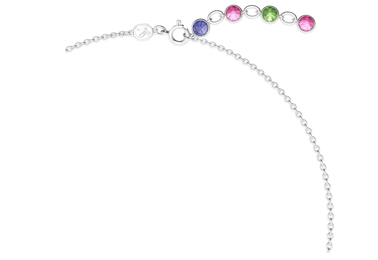 Swarovski 5658398 Collana Gema Taglio Misto Multicolore Placcato Rodio