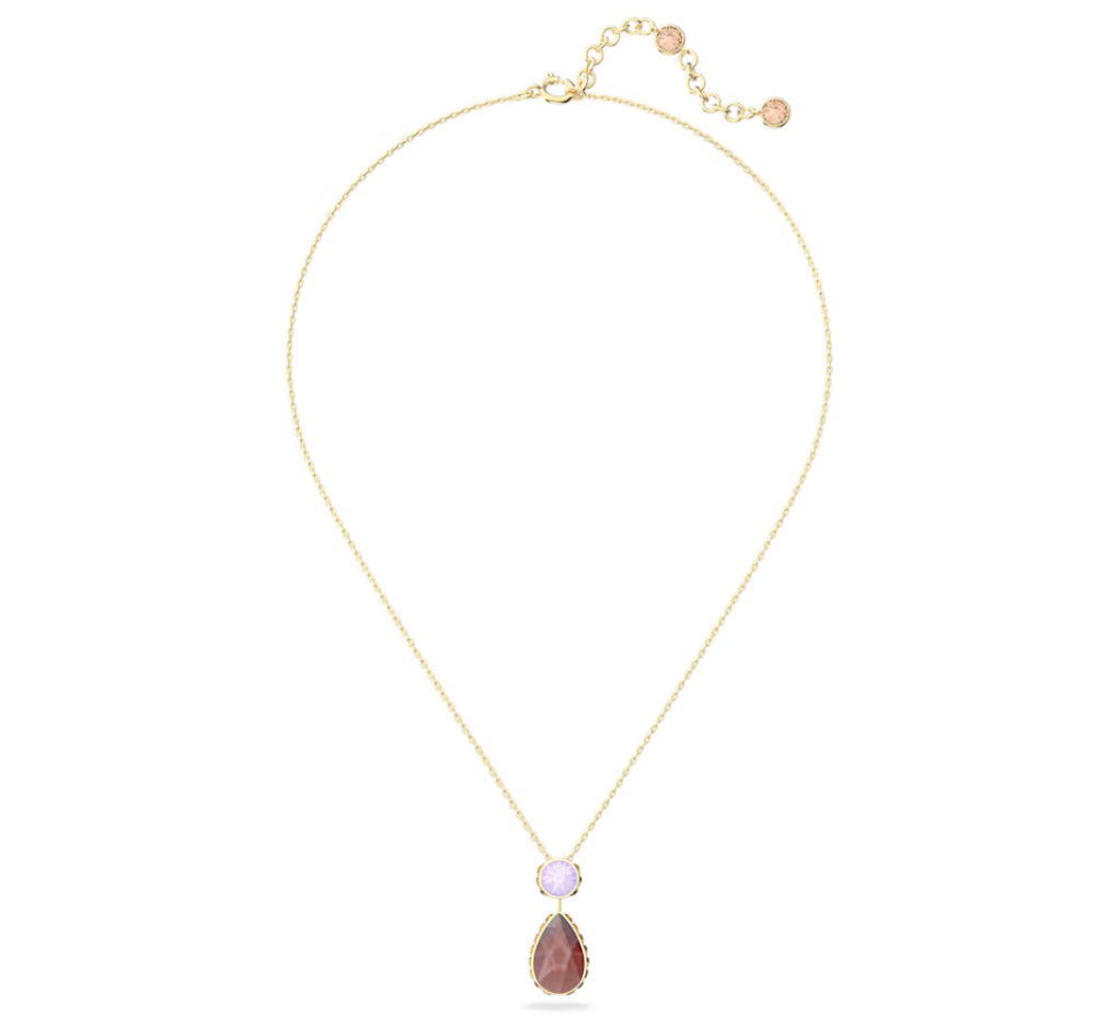 Swarovski 5619786 Collana Orbita Taglio Drop Piccola Multicolore Placcato Oro